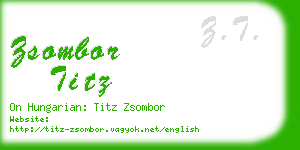 zsombor titz business card